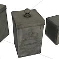 Stone Wood Decorative Square Storage Boxes With Engraved Lids And Designs 3d model