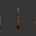 Rusty Metal Equipment Components Featuring Various Shapes Ring And Long Strip Parts