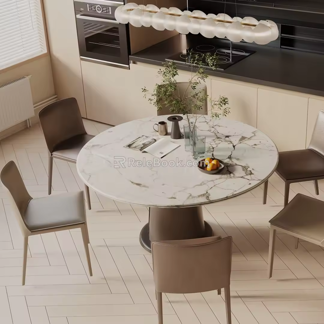 Modern dining table 3d model