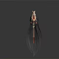 Stylish Decorative Long Dark Hair Wig With Colorful Accessories For Daily Wear