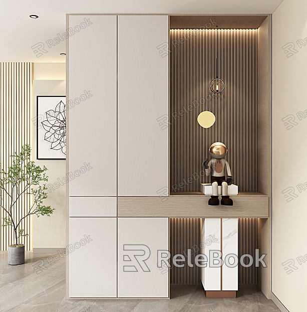 Modern Entrance Shoe Cabinet Decorative Cabinet model