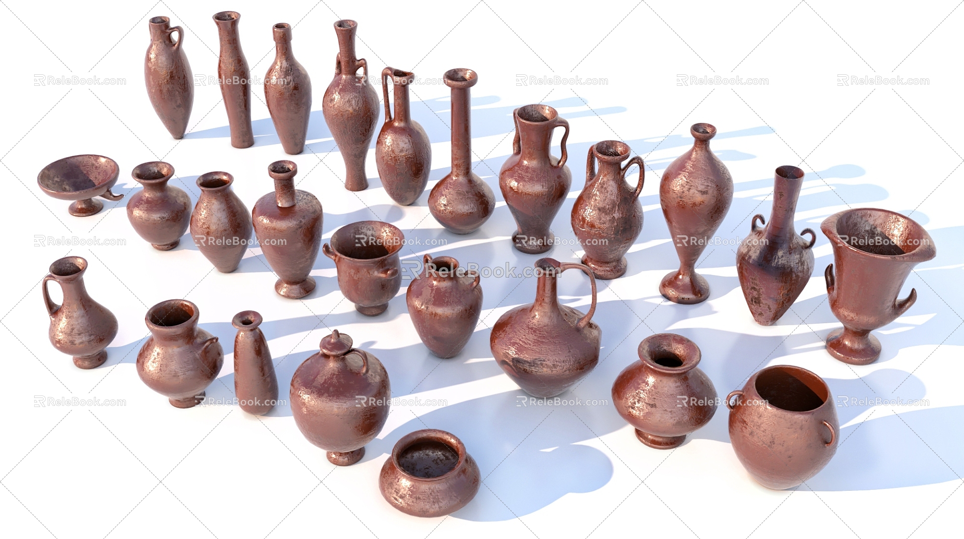 Ancient Greek Vase Earth Ceramics 3d model