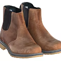 Brown Leather Chelsea Boots With Elastic Side Panels Rubber Soles For Everyday Wear Classic Design