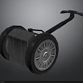 Heavy Duty Metal Device With Large Wheels And Long Handle Structure