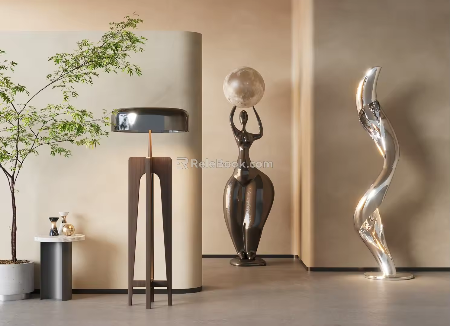 Modern Floor Table Lamp Floor Table Lamp Decorative Floor Lamp 3d model