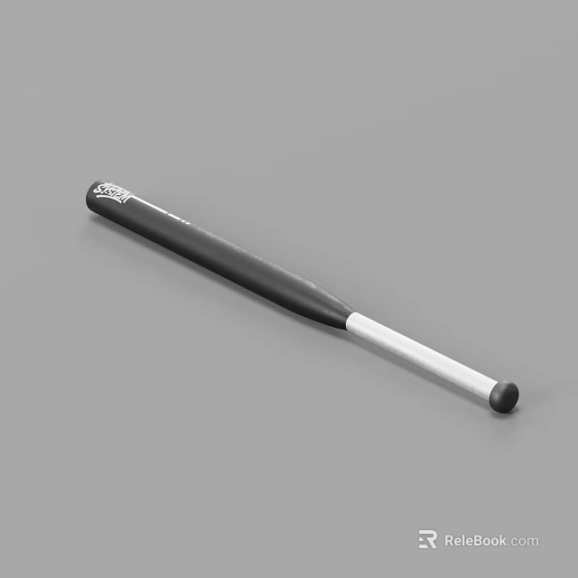 High Quality Easton Baseball Bat With Black Grip And White Handle For Sports Training 3d model 