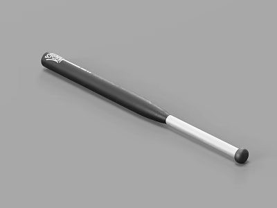 High Quality Easton Baseball Bat With Black Grip And White Handle For Sports Training 3d model