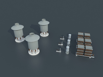 Substation Equipment Capacitor Reactor 3d model