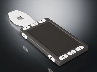 Sleek Modern Handheld Portable Computer With Digital Screen And Control Buttons 3d model