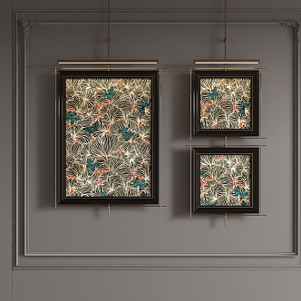 New Chinese Decorative Painting 3d model