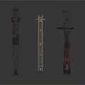Heavy Duty Industrial Cranes Featuring Black Metal Frames And Different Boom Designs