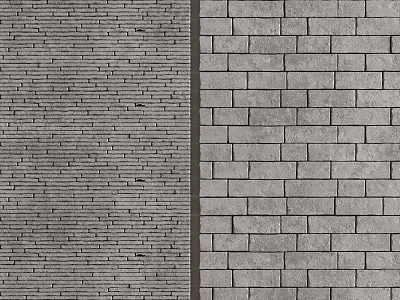 Modern brick wall brick red brick wall 3d model