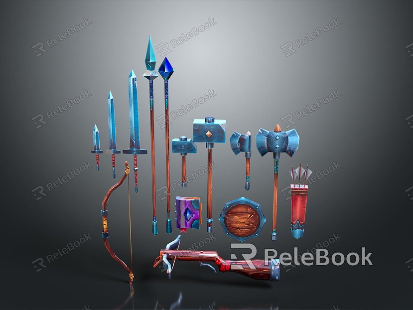 Cold weapons Sword Sword Sword Sword Axe Hook Fork Spear Trident Melee Weapon Military model