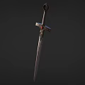 Big Sword of Courage Sword of Eternity Game Sword Tai Dao Cold Weapon Long Sword Low Face Number Low Model Simple Model Times Film and Television Level Super Realism 3d model