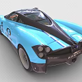 Blue DAHLEY Sports Car With Sleek Design And Aerodynamic Body Shape
