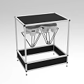 Industrial Equipment Sturdy Metal Frame Structure With Black Panel And White Components