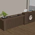 New Chinese Front Desk 3d model