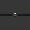 Animated Cartoon Satellite Scene With Solar Panels And Main Body In Space