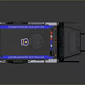 Tactical Black Armored Police Vehicle With Emergency Lights And Department Badging