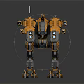 Modern Robot Warrior Mechanical Warfighter Mechanical Armor Combat Robot 3d model