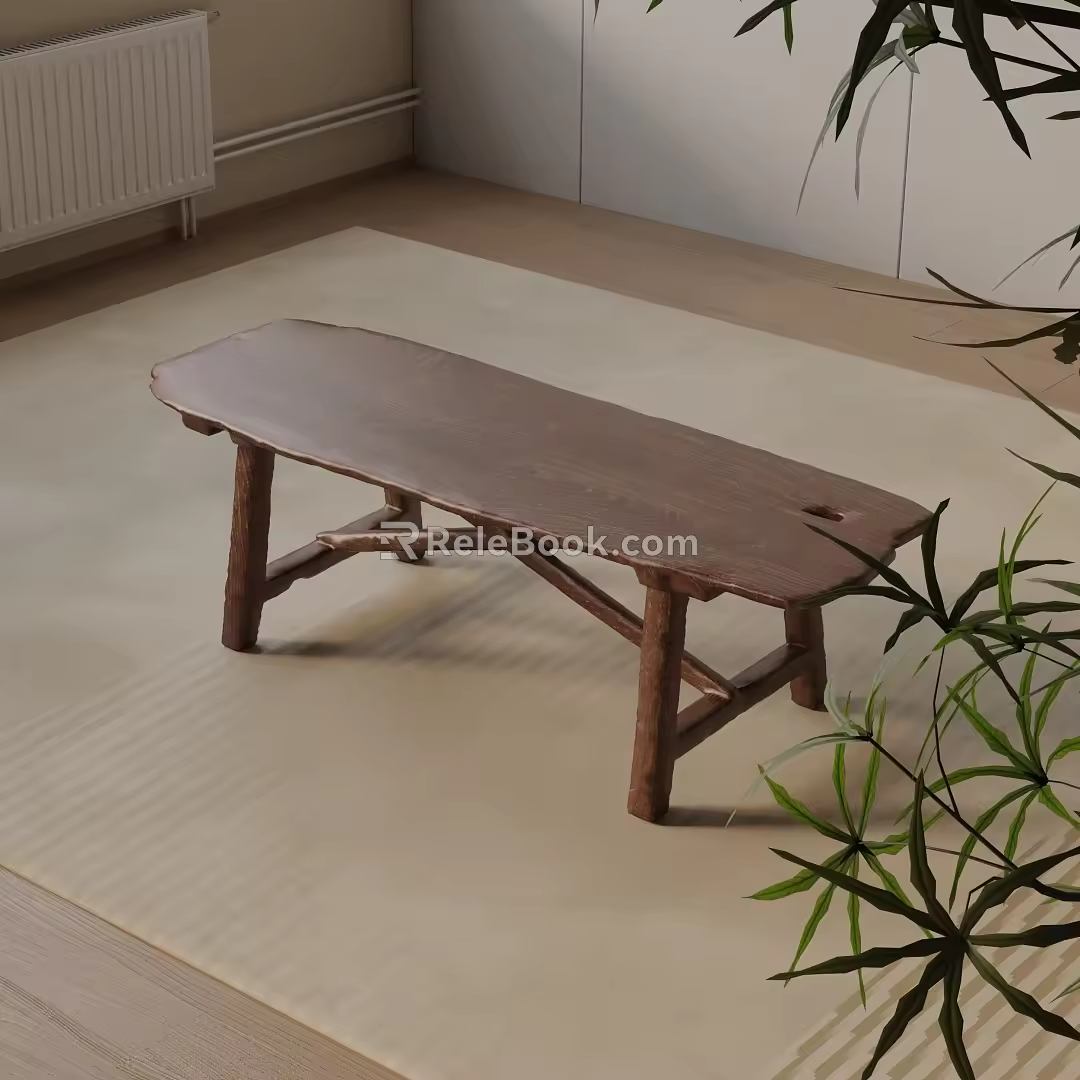 Modern shoe changing stool 3d model