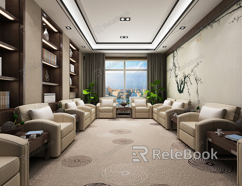 Modern Reception Room Meeting Room VIP Room model