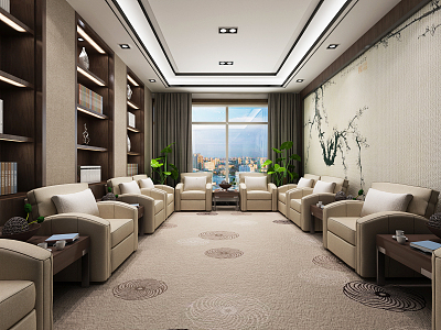 Modern Reception Room Meeting Room VIP Room model