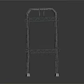 Industrial Metal Frame Equipment With Upper Structure And Lower Shelf White Supports