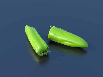 Pepper Green Pepper Vegetables Fruits and Vegetables 3d model