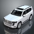 White Modern SUV With Black Roof Front Grille And Alloy Wheels Design
