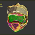 SHARK Motocross Helmet Featuring Red Bull Logo And Protective Goggles Design