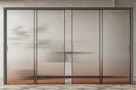 Modern sliding door glass door 3d model