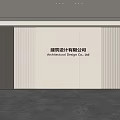 Modern Front Desk Background Wall Simple Background Wall Front Desk Reception Area Background Wall Company Front Desk Background Wall 3d model