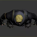 Game Movie Character with Blonde Short Hair Dark Tactical Top Camouflage Pants and Black Boots