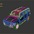 Deep Blue Off Road SUV With Sturdy Exterior And Roof Rack Design