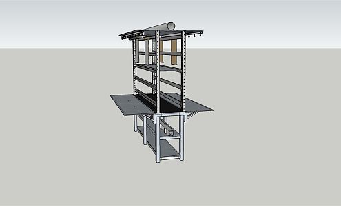 Modern industrial equipment workshop assembly line workbench 3d model