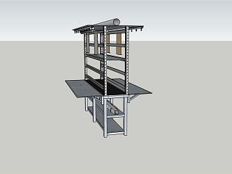 Modern industrial equipment workshop assembly line workbench 3d model