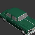 Green Vintage Classic Car Featuring Retro Exterior And Classic Body Design