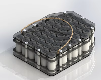 Lithium ion battery pack lifepo4 8s6p electric scooter extended range battery pack battery 3d model