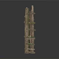 Wooden Lattice Fence With Crisscross Sticks Natural Rustic Garden Decoration