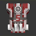 Off Road Terrain With Red White Racing Buggy And Large Wheels