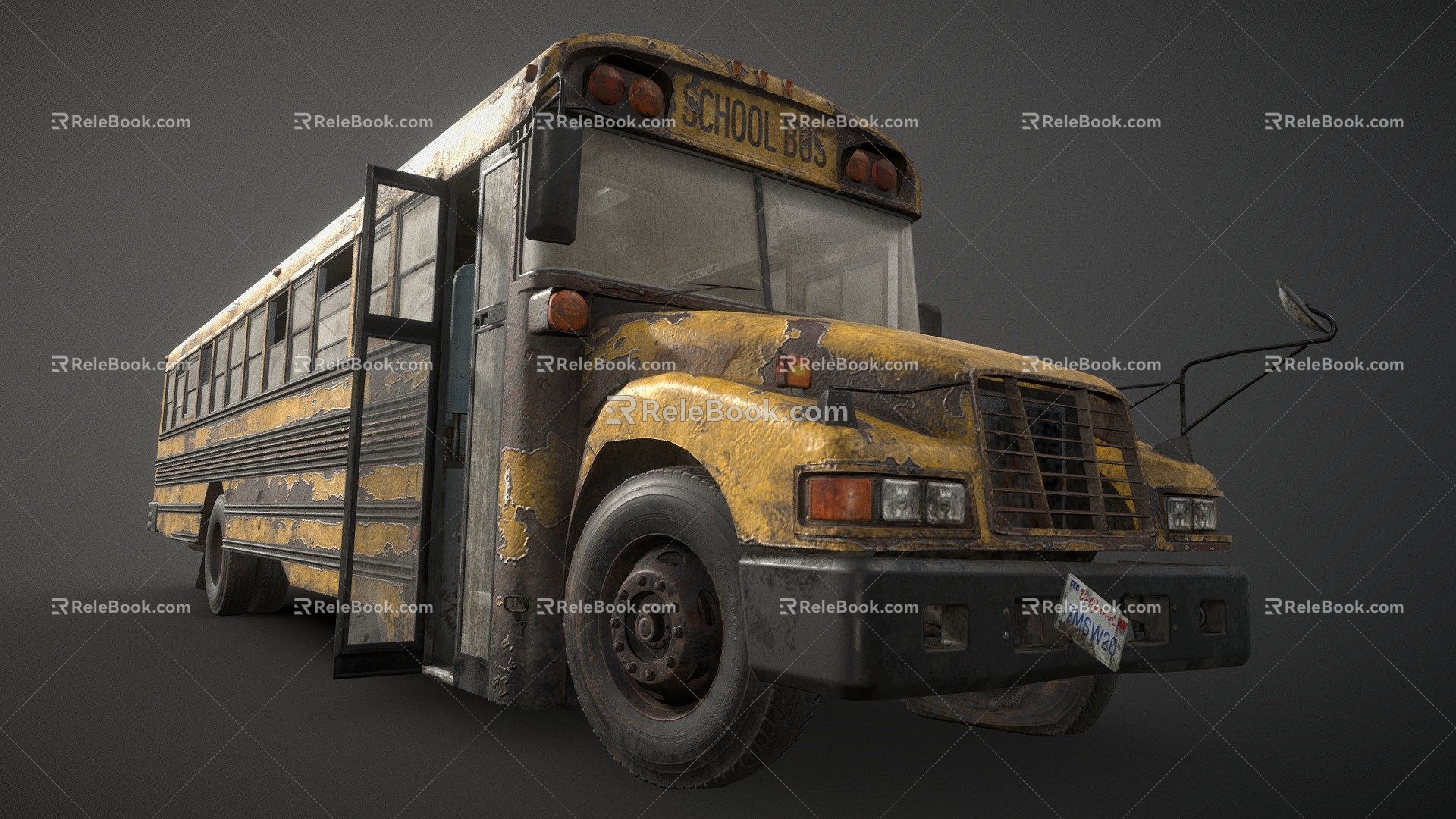 American school bus bus bus bus bus 3d model