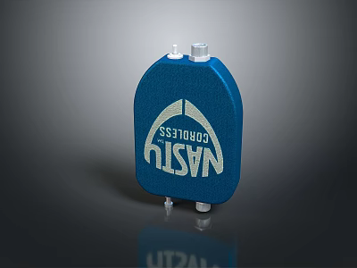 Blue MASTU Corporation Device With White Text And Interface Design 3d model