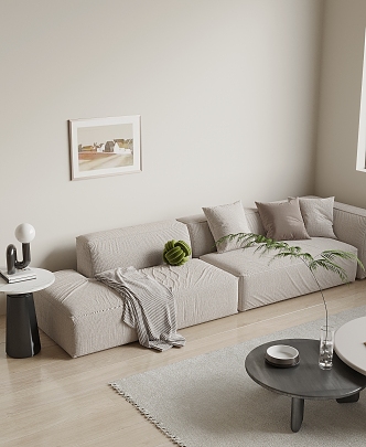 Modern double sofa 3d model