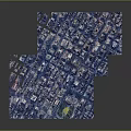3D City Model Display With Detailed Skyscrapers And Modern Urban Buildings