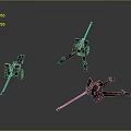 laser tower turret turntable sci-fi tower defense game tower defense sci-fi turret game turret game turret 3d model