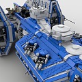 Lego LEGO Toys Building Blocks Spacecraft Space Warship Sci-Fi Tech Cosmic Warplanes 3d model