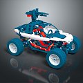 Modern toy car Lego car all-terrain vehicle four-wheeler 3d model