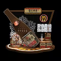Commercial Retail Display Equipment For Beer Bottles Crates And Promotional Stand Setup