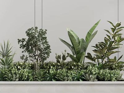Modern Plant Heap Plant Wall 3d model